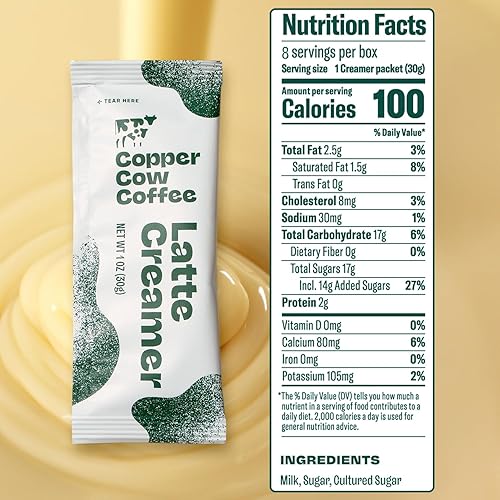 Miniatura 2 de Copper Cow Coffee Pour Over Vietnamese Coffee Pouches + Sweetened Condensed Milk Creamers (8 Coffees & 8 Milk Creamers) Vanilla Lattes, No