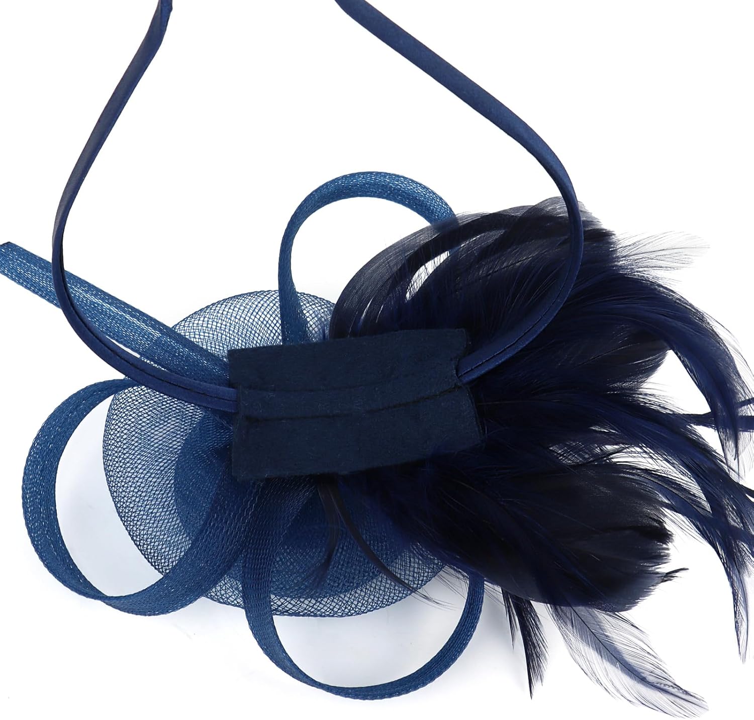 AMCAMI Fascinators Hats with Feather for Women 2026 Derby Hats Small Tea Party Hat with Headband - Image 8