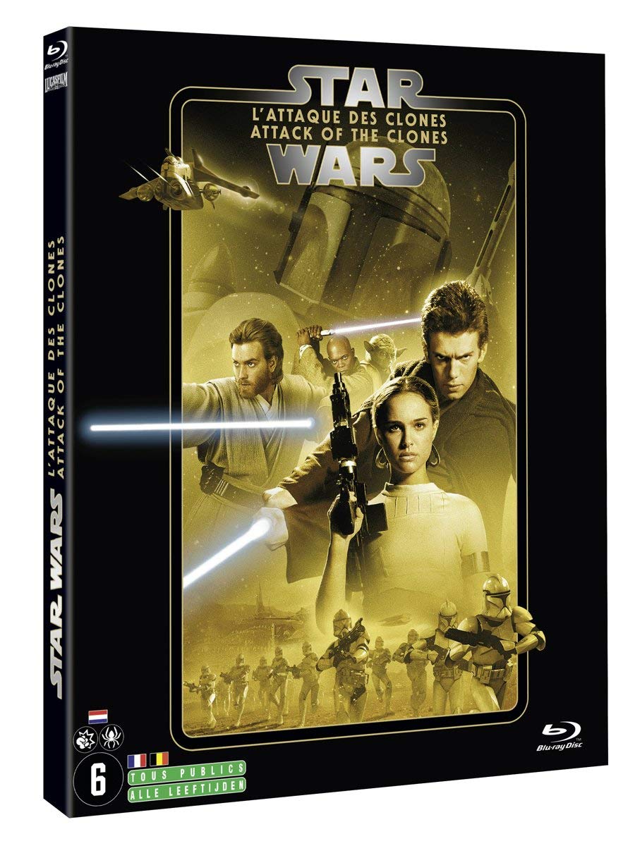 Star Wars El Ataque de los Clones Blu-Ray película de ciencia ficción coleccionable