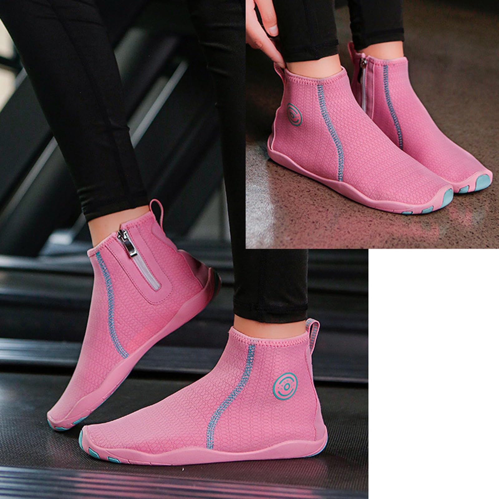 Leichte Wasserschuhe für Herren, atmungsaktiv, schnelltrocknend, Aqua-Socken für Strand, Schwimmen, Schnorcheln, Surfen, Yoga, athletisch, Barfuß, Wassertrainer, rose, 39 1/3 EU