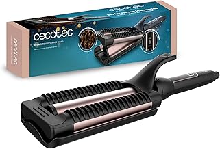 Cecotec RitualCare 1000 Summer Waves Hair Straightener. 90W, 3 Barrels of 25 mm with Ceramic Coating, 3 Adjustable Temperatures, 3 Temperature Settings, 360º Cable