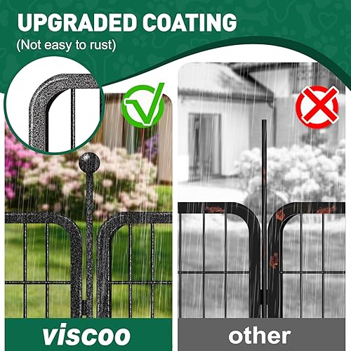 Miniatura 5 de Corralito para perros al aire libre, 8 paneles de 40 pulgadas, corral de metal de alta resistencia para perros, cerca para perros grandes, medianos