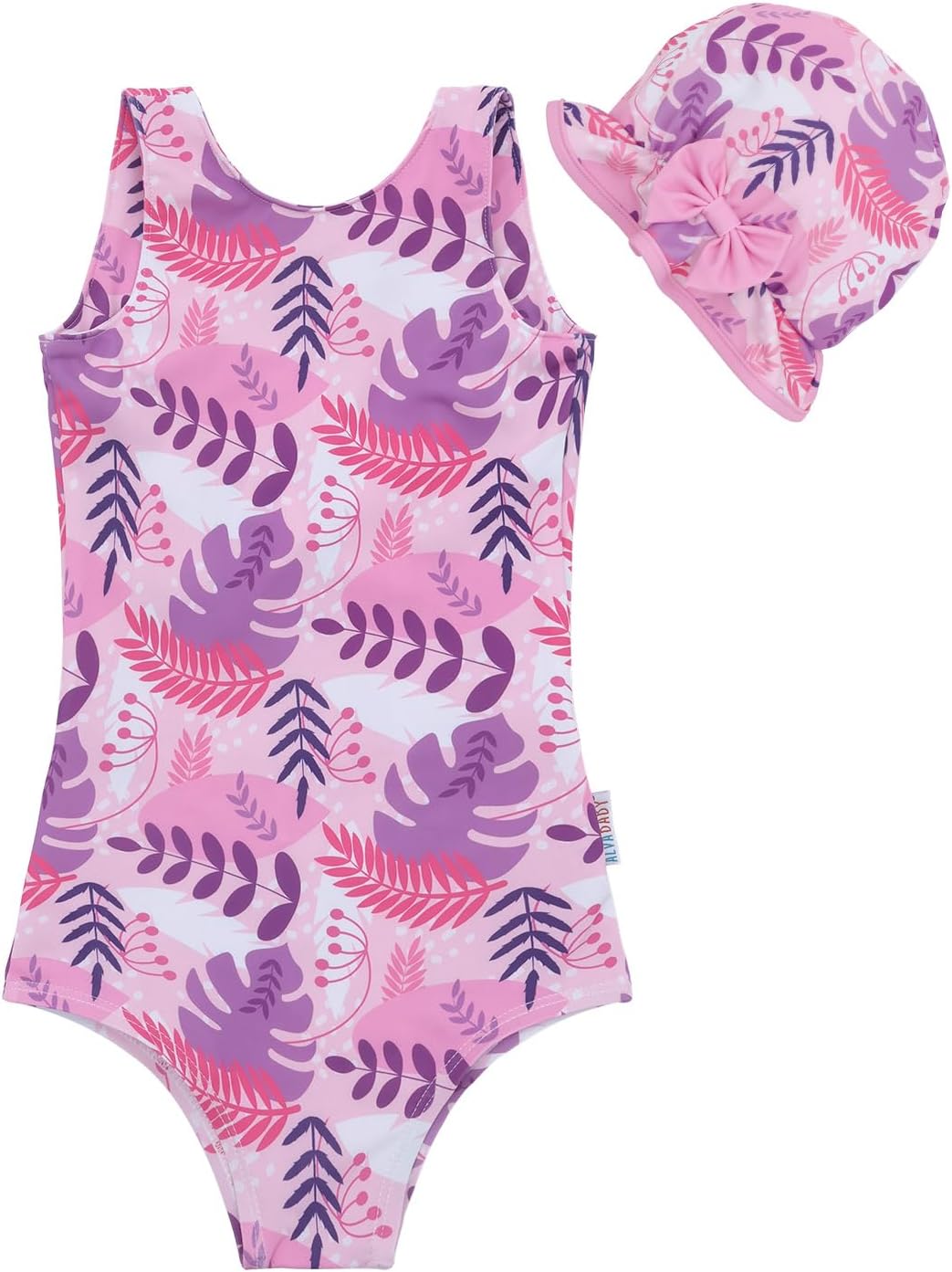 ALVABABY Baby Girls' One Piece Swimsuits, Adjustable Girl Bathing Suits for Swimming Lessons Beach