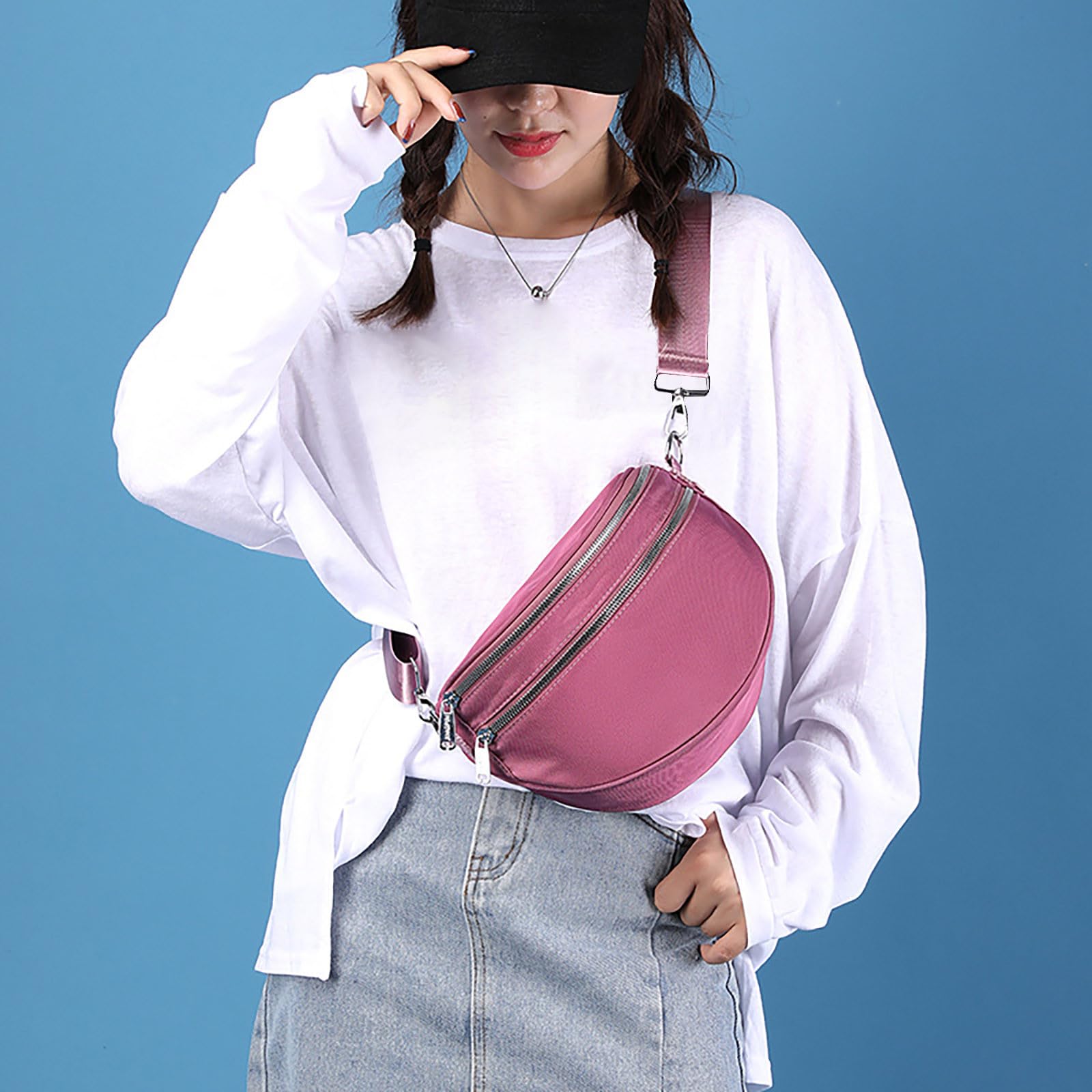 Mały Plecak Typu Crossbody Dla Kobiet I Mężczyzn, Torba Na Jedno Ramię Z Regulowanym Paskiem, Modny Uroczy