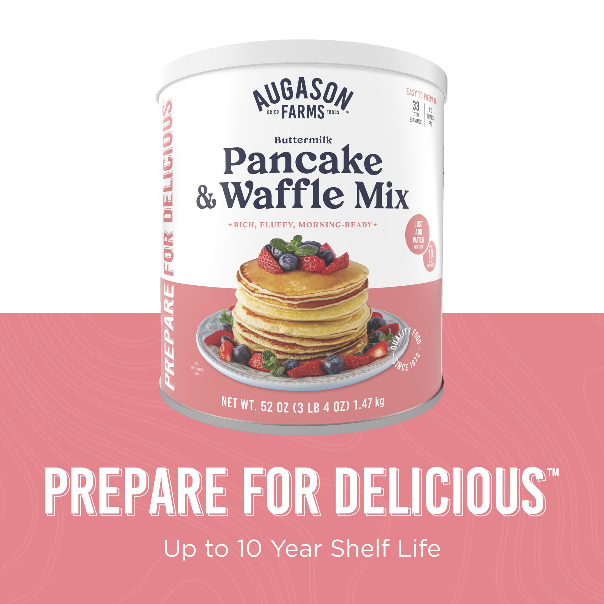 Augason Farms Buttermilk Pancake Mix #10 Can, 52 oz