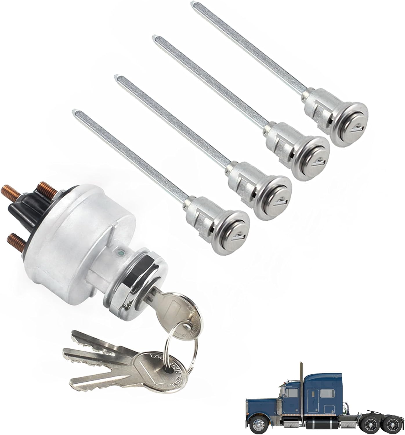 Door Locks & Ignition Start Switch & Keys Ignition Switch Assembly Kit Compatible with Peterbilt 379 377 359 378 349 385 362 Truck Replaces 30GN15 34RC156 23-08598 23-09994C268