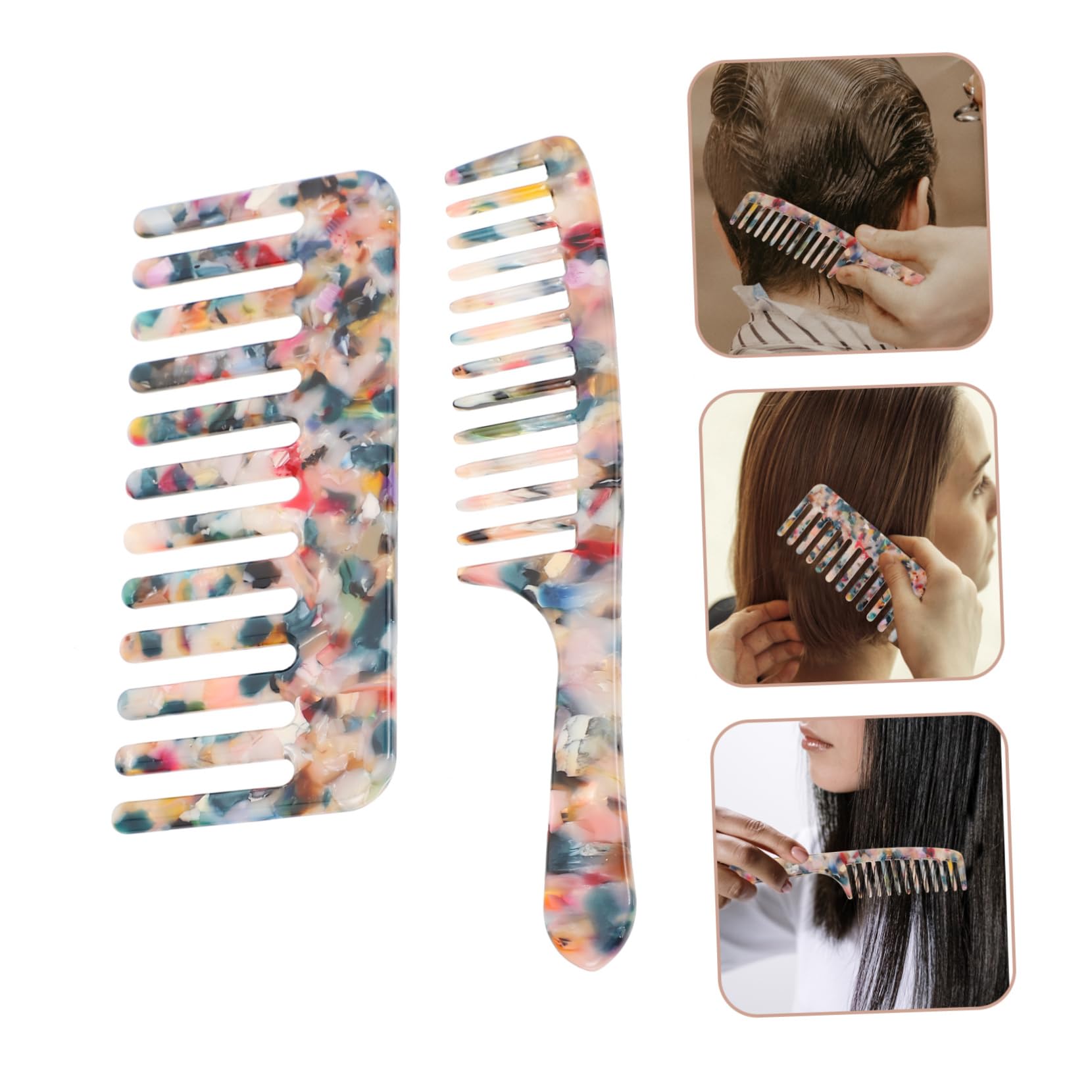 Beavorty 10stücke Breiter Zahnkamm Acetat Sanfter Haarkamm Für Styling Für Und Trockenes Haar Leicht Und Handlich Für Täglichen Gebrauch Oder Unterwegs