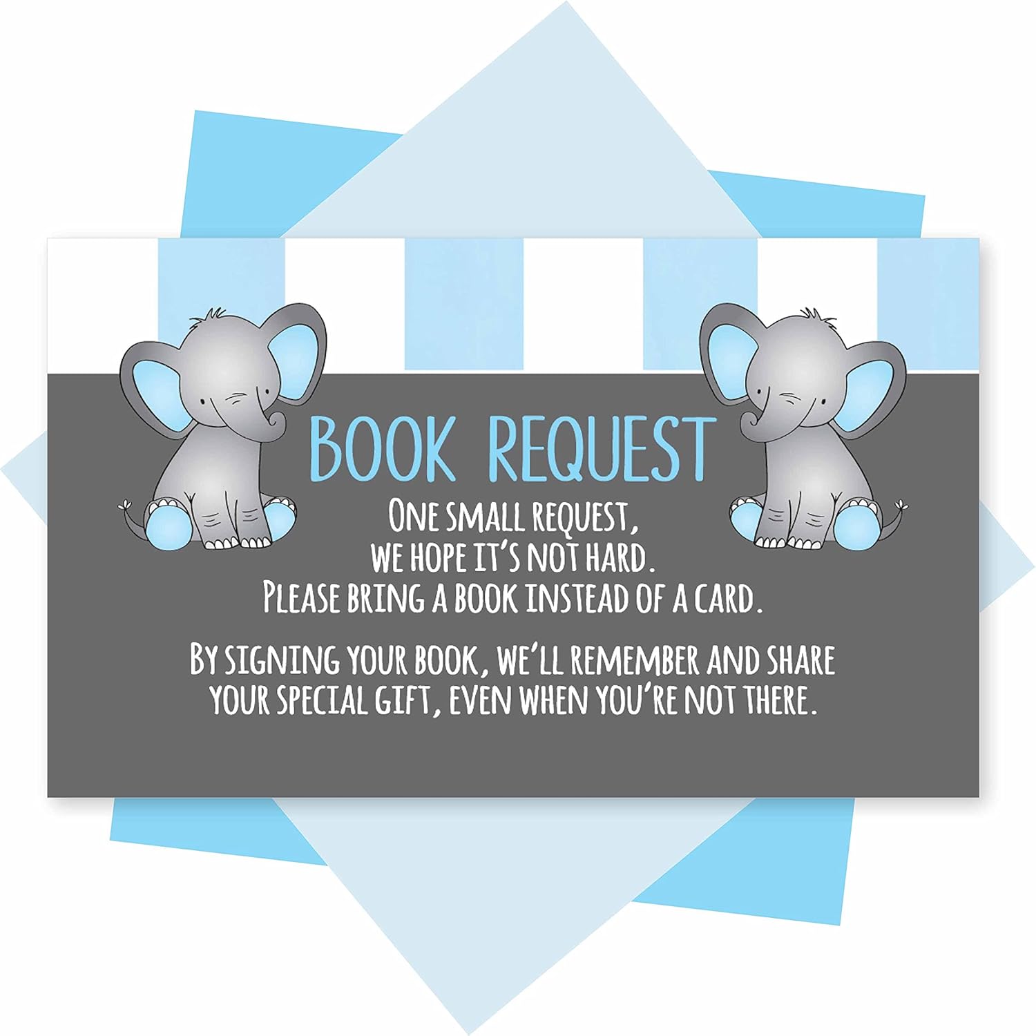25 Book Request Baby Shower Guest Book Alternative Baby Elephant Baby