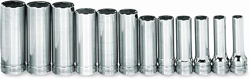 Williams MSBD-12HRC - Juego de 12 llaves métricas de 38 pulgadas de profundidad de 6 puntos