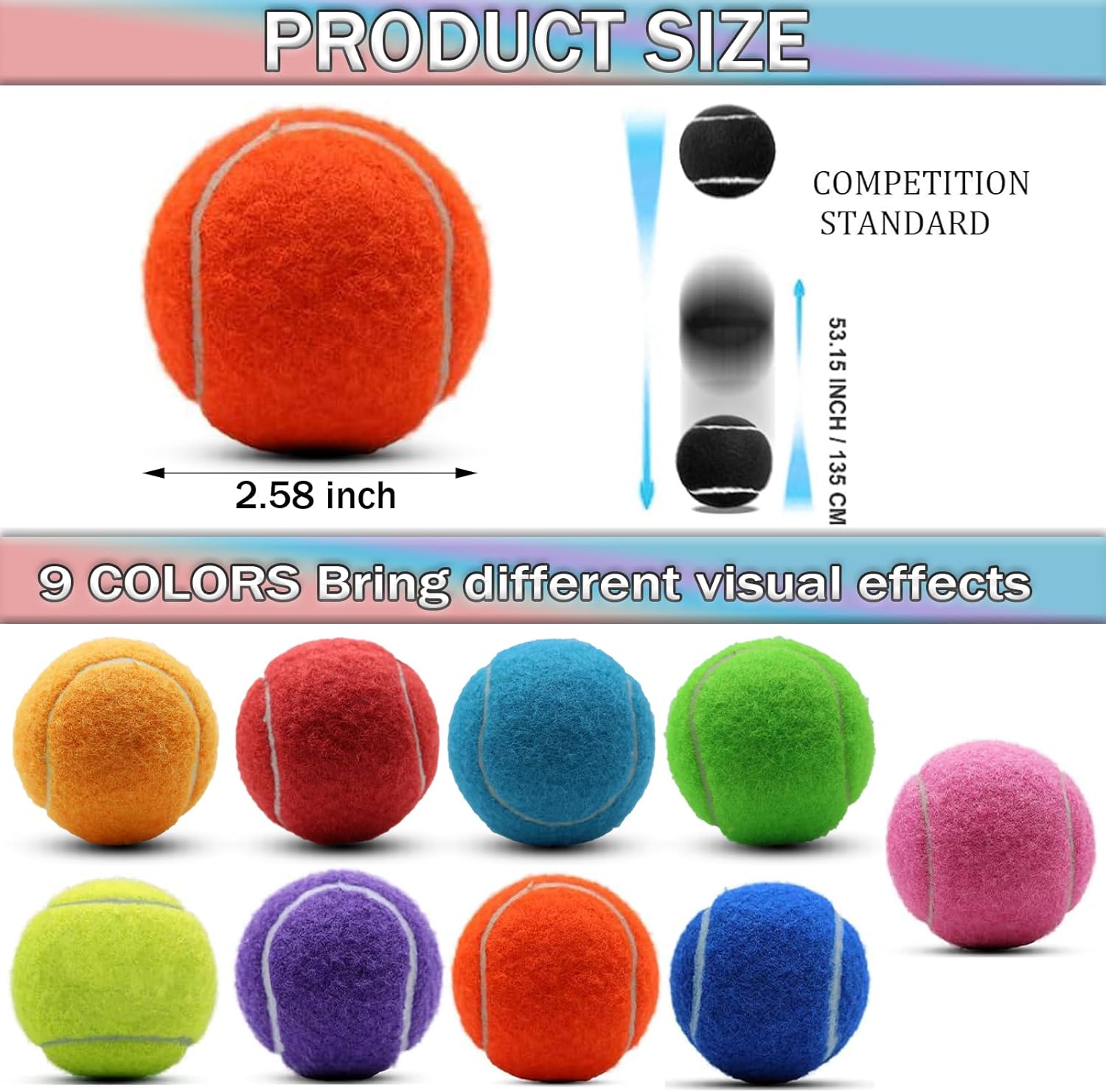 SHYUJAJIE Tennis Balls, 20 Pack Training Tennis Balls,High Elasticity Practice Tennis for Beginner, Exercise Playing Balls for Pet Dog