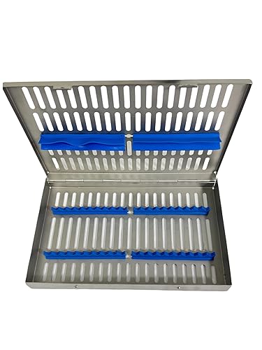Miniatura 8 de ArtLab -Caja de casete de esterilización de instrumentos dentales (para 20 piezas) para organizador de instrumentos dentales y casetes de
