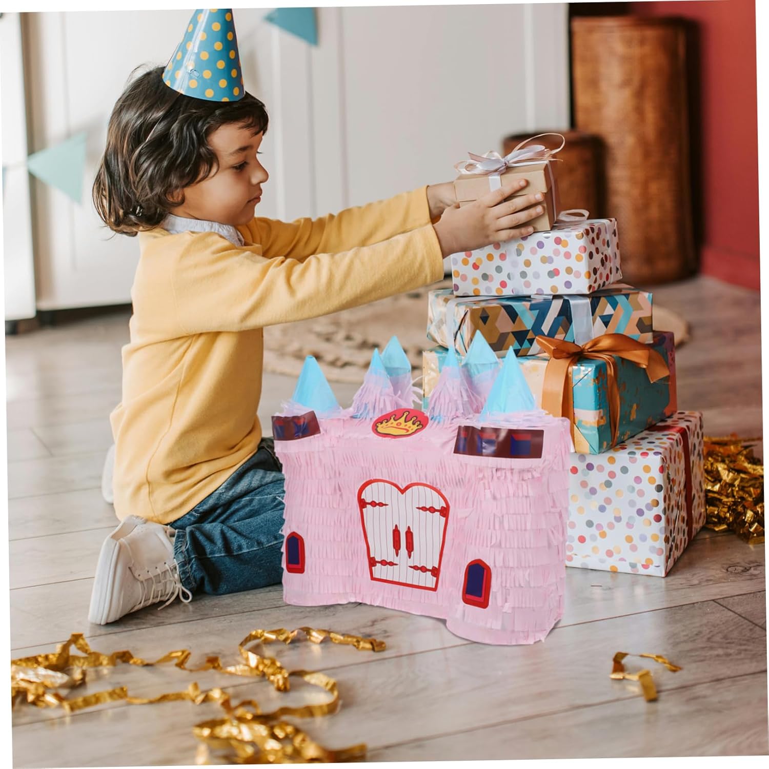 Princess Castle for Girls Birthday Party Fun Party Game Decoration for Princess Theme Celebrations Safe Design Enhancing Motor Skills and Hand-eye Coordination