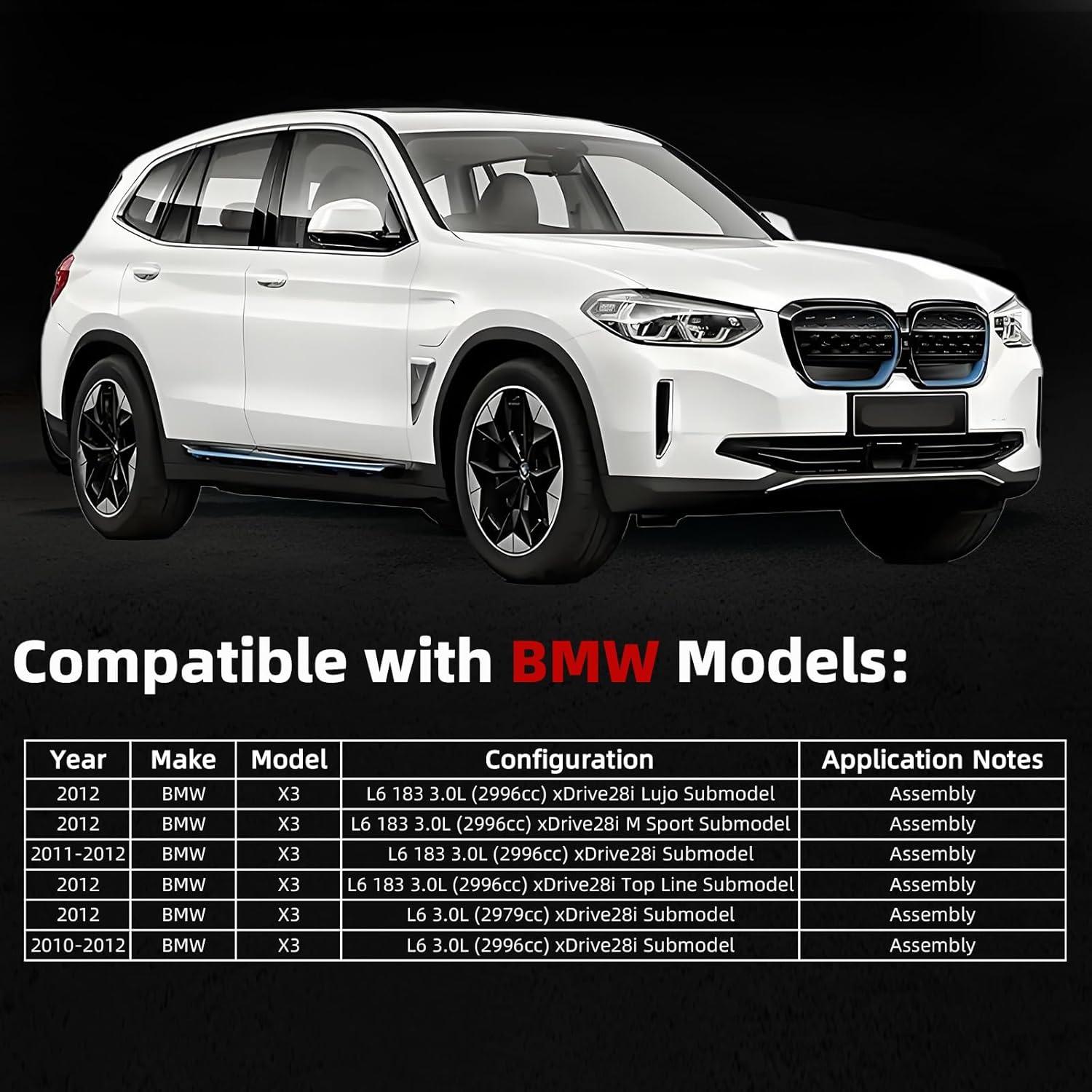 MITZONE Engine Coolant Thermostat Assembly Compatible with 2010-2012 BMW X3 xDrive28i 3.0L Replace 11537586783