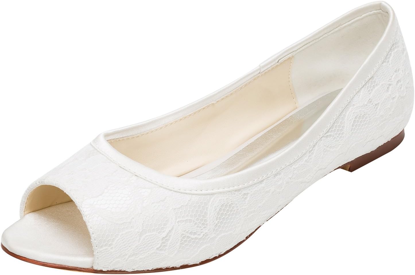 Emily Bridal Women's Flats - Peep Toe Comfort