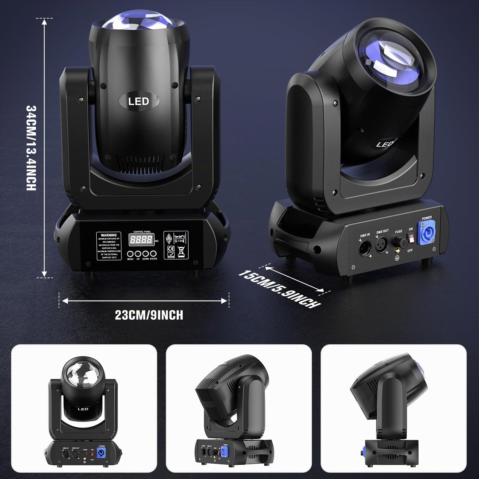 150W Teste Mobili LED RGBW Luci DJ Palco dmx512 Luce Discoteca Moving Head Spot Beam 18 Prisma per Matrimonio Bar Club Natale Halloween