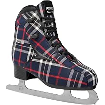 زلاجات التزلج على الجليد ROCES IceGlamour Tartan متينة ومريحة وعصرية برباط مع شفرات من الفولاذ المقاوم للصدأ