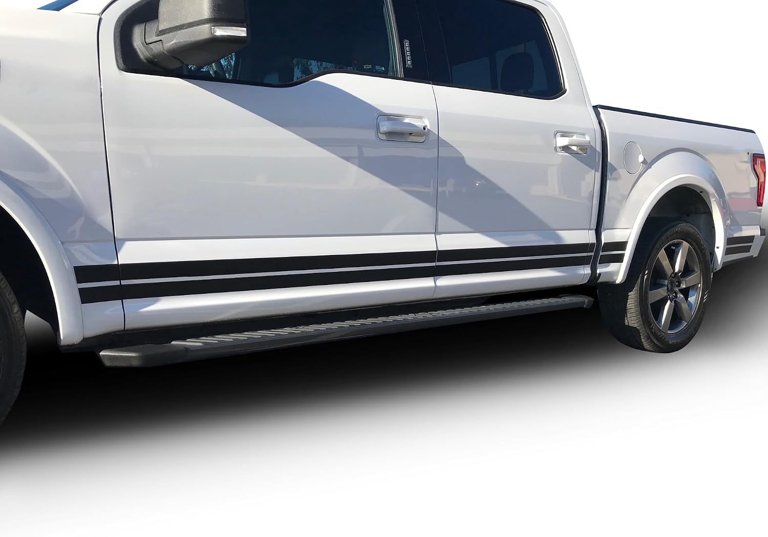 Compatible with Ford F-150 2009-2026 Side Rocker One Graphics – Set Both Side, Premium Vinyl Decals Kit, Custom Truck Stripes Stickers, Made in USA, Precision-Cut,