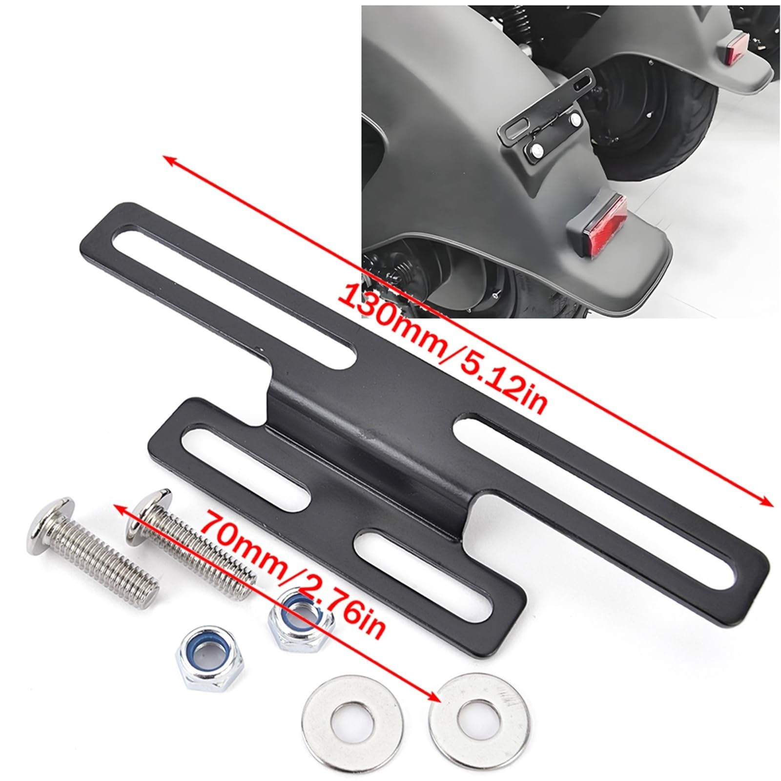 Soporte de matrícula de Motocicleta Compatible con Honda Yamaha