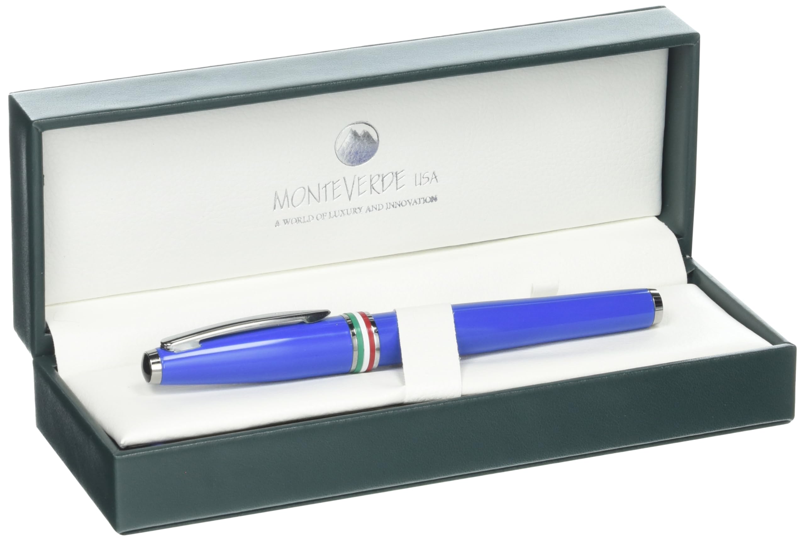 MONTEVERDE Omniflex - Penna stilografica USA Aldo Domani Italia (blu esotico), penna di lusso per uomini e donne, ufficio, lavoro, scuola, regalo
