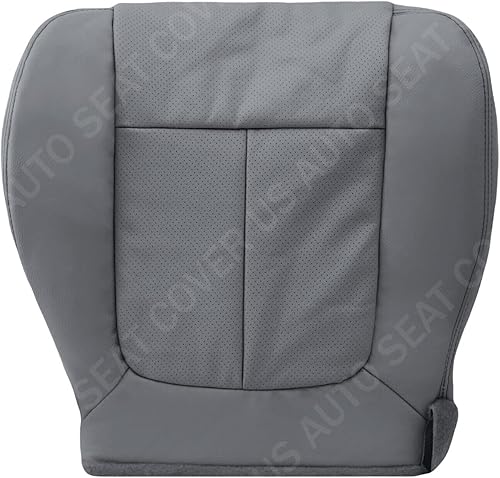 Para Ford F150 2011 2012 2013 2014 Lariat Driver Bottom Perforado Cuero Cubierta Gris