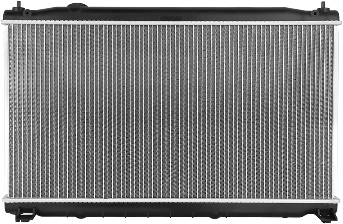 DNA Motoring OEM-RA-13403 1-Row Aluminum Core Radiator Compatible with 14-17 Infiniti Q50 3.5L 3.7L 14-17,28-3/16" W X 14-15/16" H X 1" D,1-3/8" Inlet / 1-7/8" Outlet