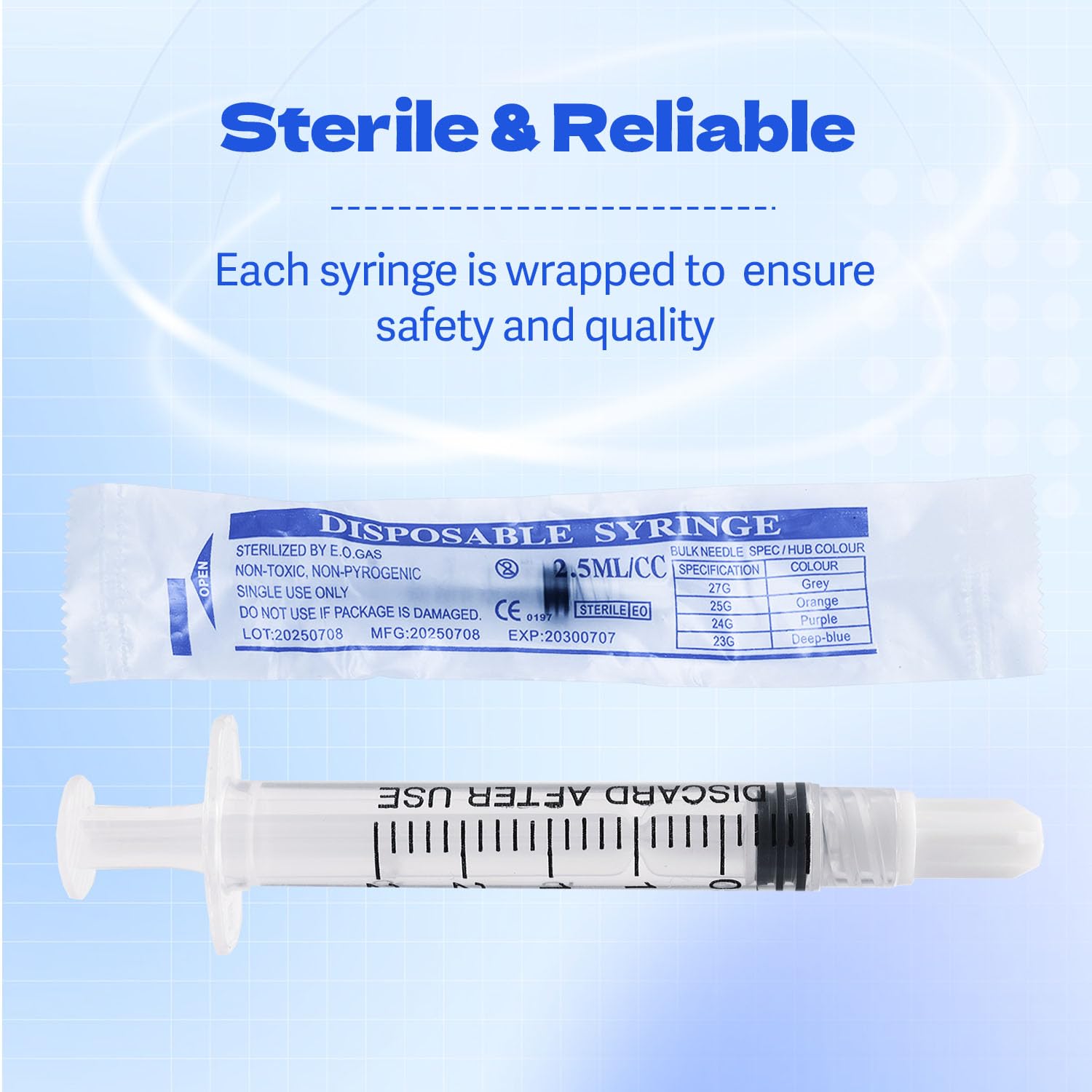 2.5ml Syringes Without Needles, 2.5cc Luer Lock Syringe - 30 Pack — Amazon image 4