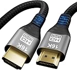 16K 10K 8K HDMI 2.2 Cable 3.3FT, Certified 96Gbps Ultra High Speed HDMI Braided Cord, Support 16K@30Hz 8K@60Hz 4K@120Hz eARC HDCP 2.2&2.3 HDR10+ Dolby for PS5 PlayStatio5 Xbox Series X Apple TV 4K