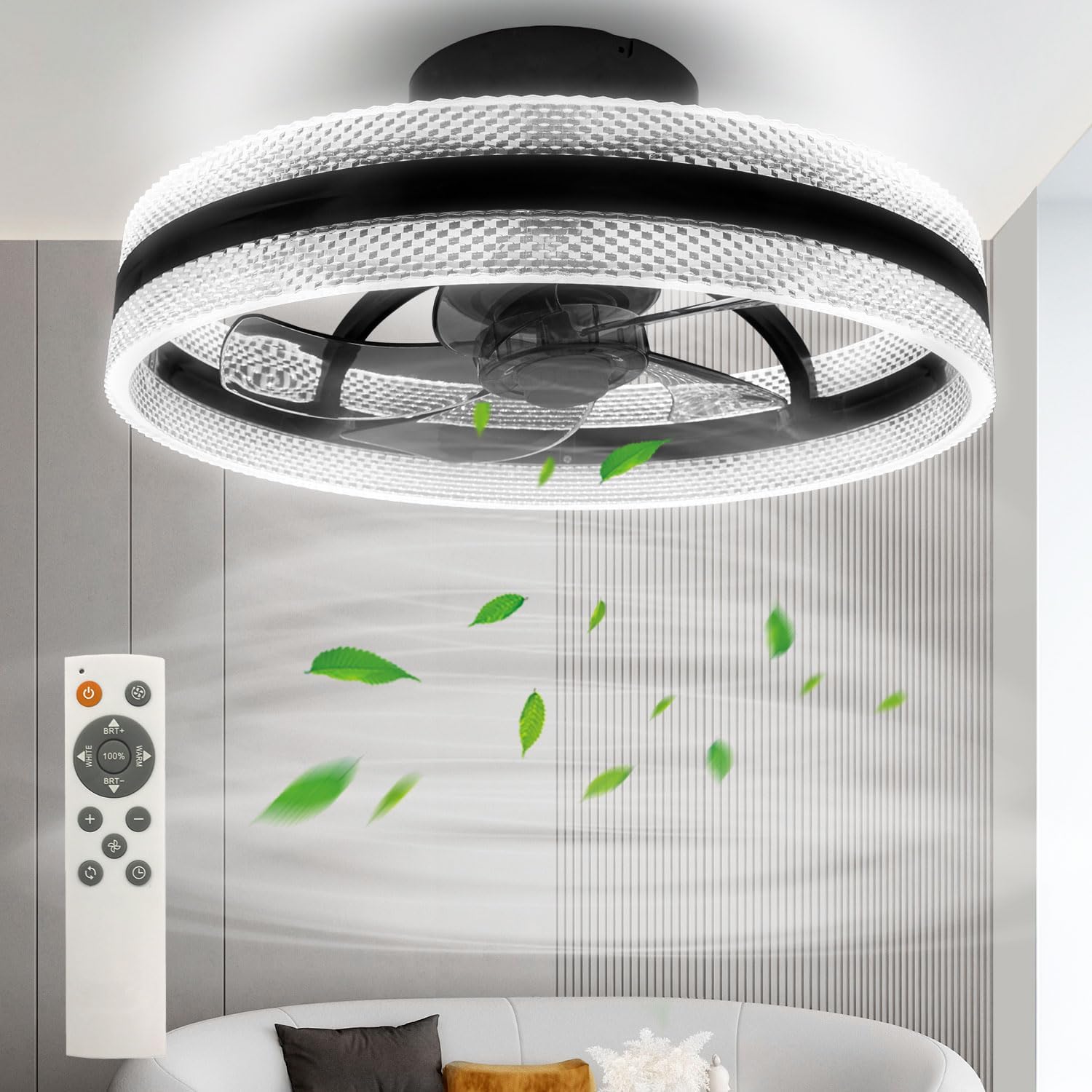 Wind Powered Ceiling Fan BICIK Quiet And Energy Saving 24 In. Indoor