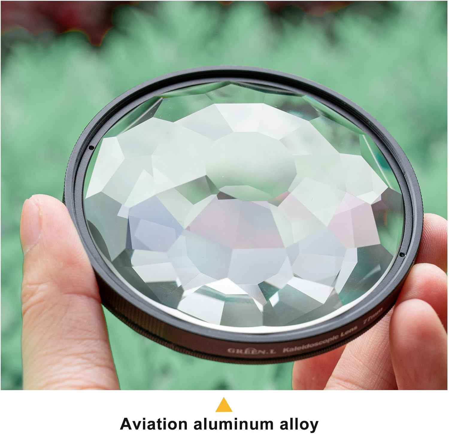 GREEN.L 82mm Kaleidoscope Prism Lens Filter Photography Prism Crystal Glass Effect Filter