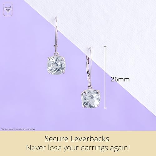 Miniatura 3 de Pendientes de oro blanco de 10k para mujer