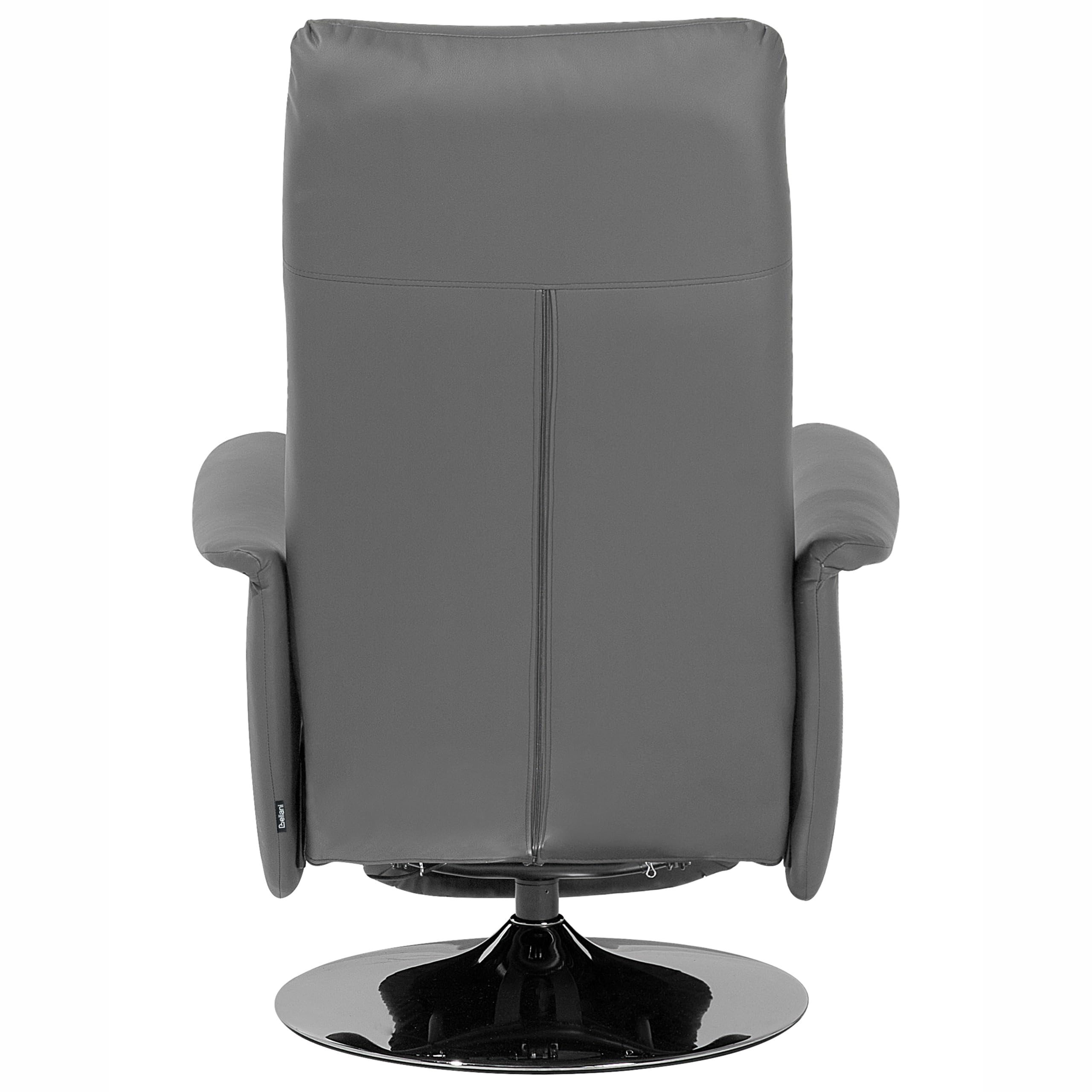 Eleganter Wohnzimmer Sessel Kunstleder grau elektrisch verstellbar Prime