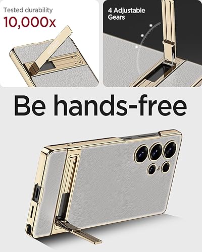 Miniatura 9 de Miimall Funda compatible con Samsung Galaxy S23, S23, funda de piel con soporte plegable, protección militar, funda de cuero para Samsung Galaxy S23