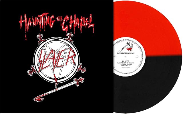 Haunting The Chapel (Vinil Preto / Vermelho, Edição Limitada) por Slayer, capa do álbum