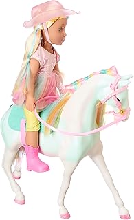 مجموعة لعبة عروسة وحصان جيا اند جيبسي من جليتر جيرلز، 36 سم
