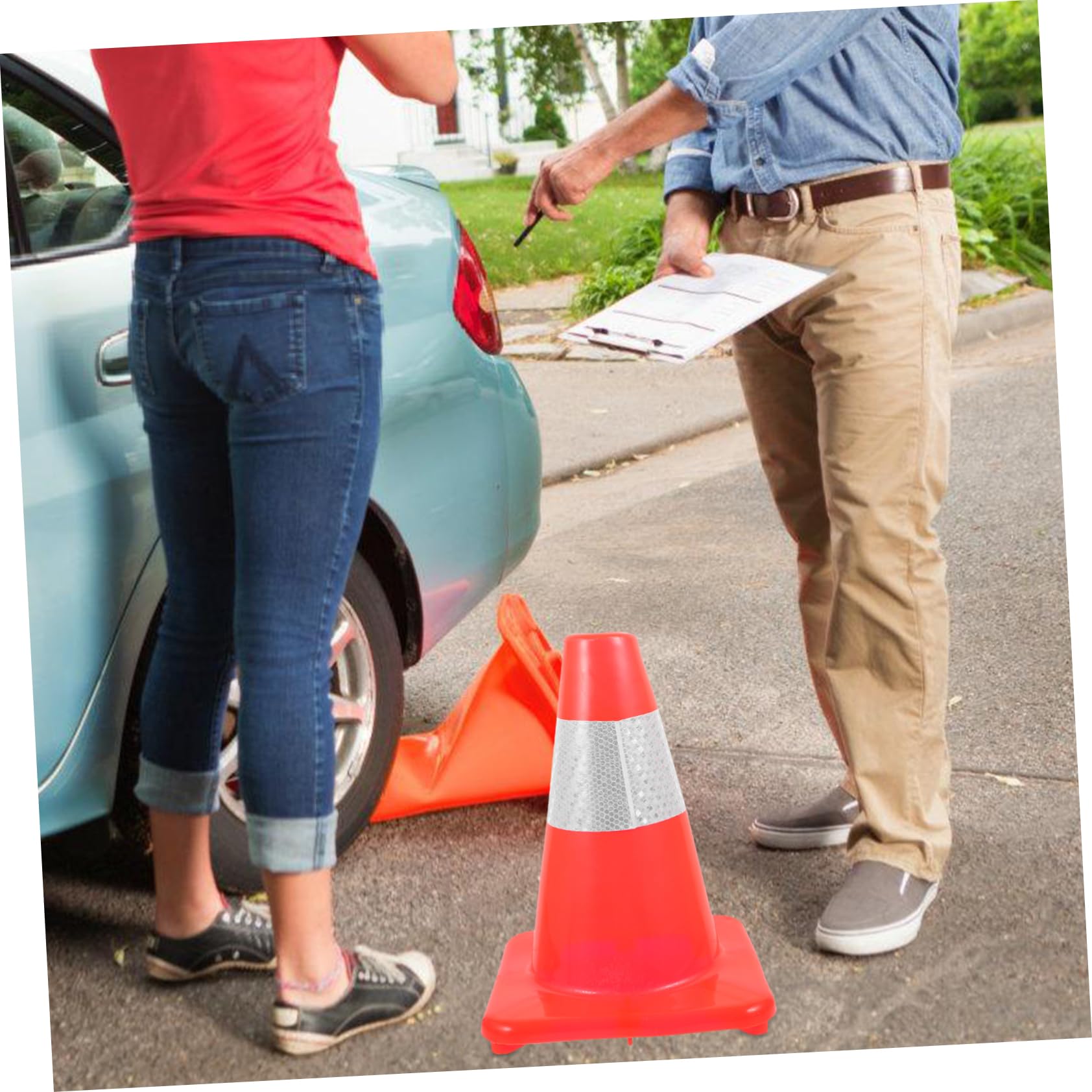 Cabilock Traffic Cone Reflective Road Safety Cone for Parking Lots Driveways and Construction Sites High Visibility for Indoor Outdoor Use