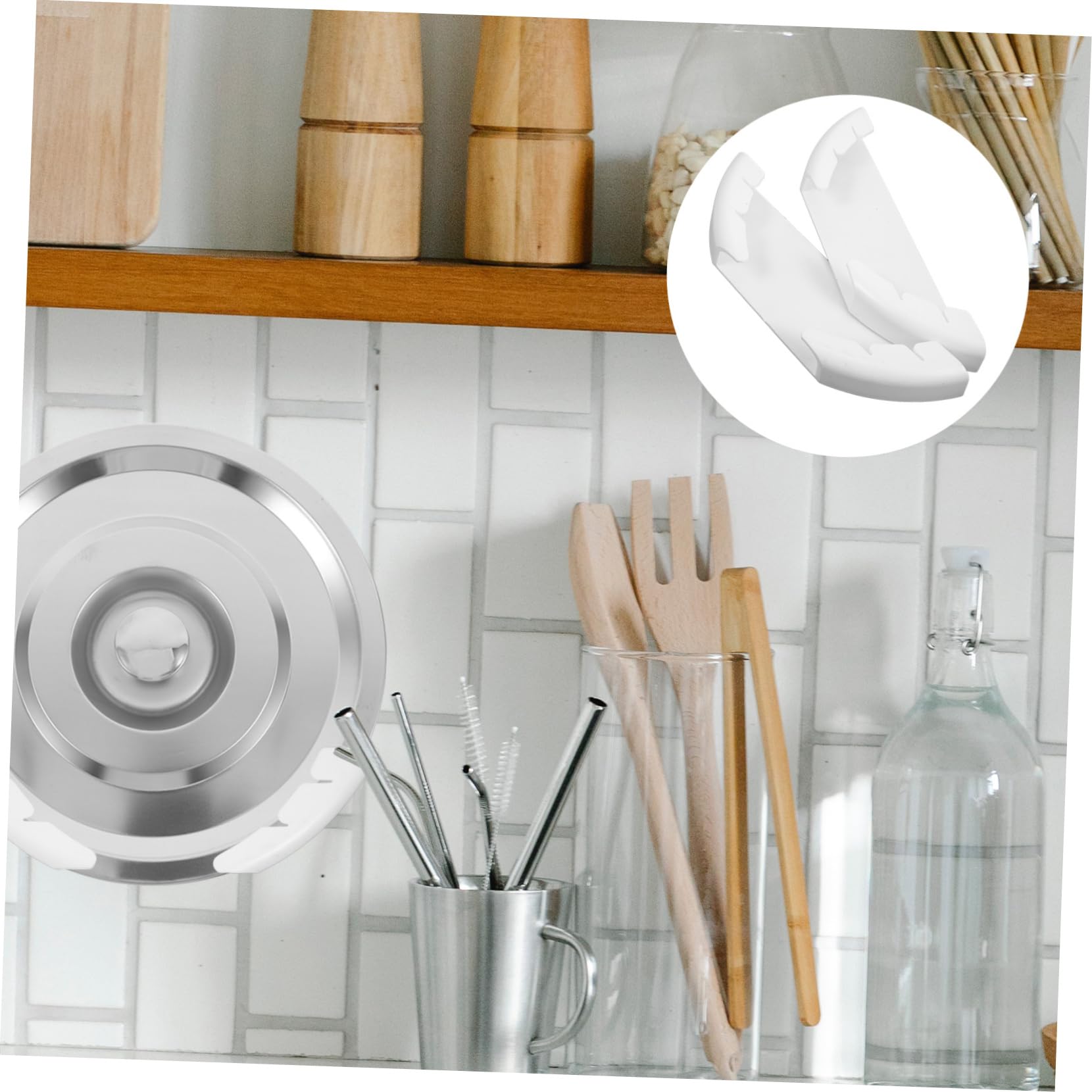 Ciieeo 16 Stück Küchen Aufbewahrungsregal Deckelregal Für Topfdeckel Wand Topfdeckel Organizer Deckelhalter Für Töpfe Topfdeckel Rack Halter Wandhalterung Topfdeckel Rack