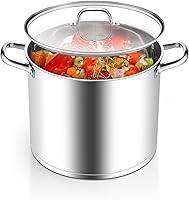 Vista 10 de Homikit - Olla de acero inoxidable de 4 cuartos de galón, olla de inducción con tapa para sopa, salsa de pasta, cocinar a fuego lento, parte