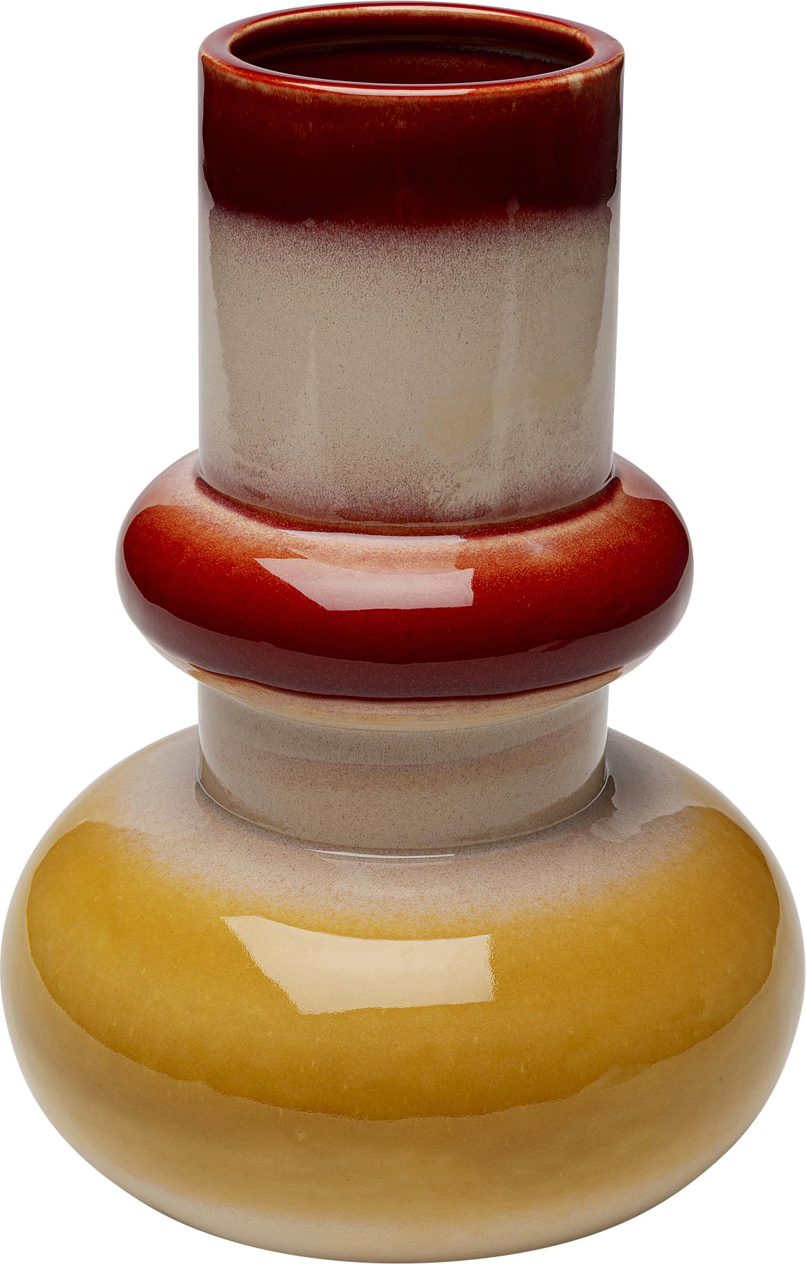 Kare Design Vase Lighthouse, Multi-Colour, Decorative Vase, Flower Vase, Ceramic, Handmade, Unique, 33 cm (H)