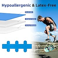 Vista 5 de IEADEN Cinta de kinesiología precortada para tendón de Aquiles, 10 unidades, cinta atlética para alivio de tendinitis de Aquiles, soporte del tendón