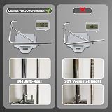 JOHO Shower Slider Rail with Adjustable Shower Holder Bracket Wall Mounted Shower Column 92cm in 304 Stainless Steel Bathroom Shower Set with Shower Head and Shower Hose 150CM(ABS 20x20) - 4