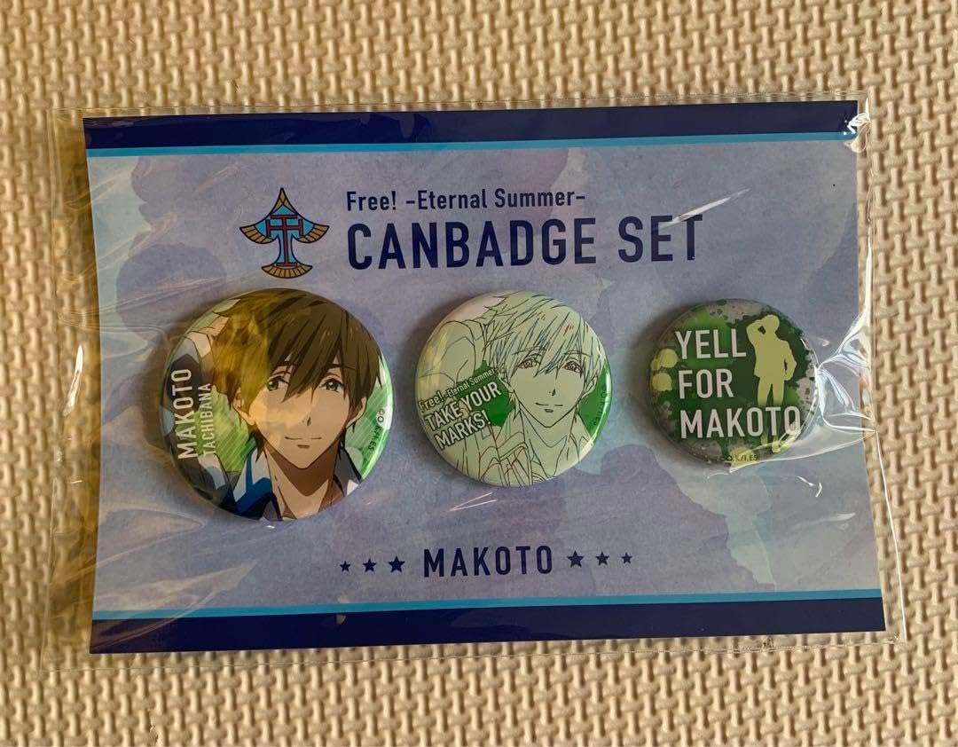 Free! ES IWATOBI KIDS 缶バッジセット 遙 真琴 渚 怜 Free! ES