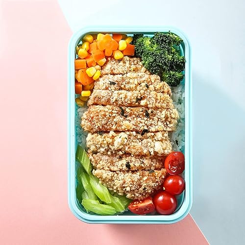 Miniatura 7 de BJ Recipientes plegables para almacenamiento de alimentos con tapas, juego de 4 cuencos rectangulares para almacenamiento y organización de cámper,