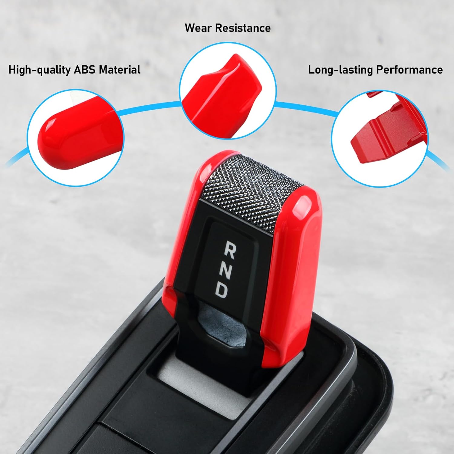 Jaronx Compatible with Porsche Gear Shift Knob Cover 911(992) 2019-2025, Gear Shift Cover Compatible with Porsche Carrera 911 Accessories (Sporty Red)