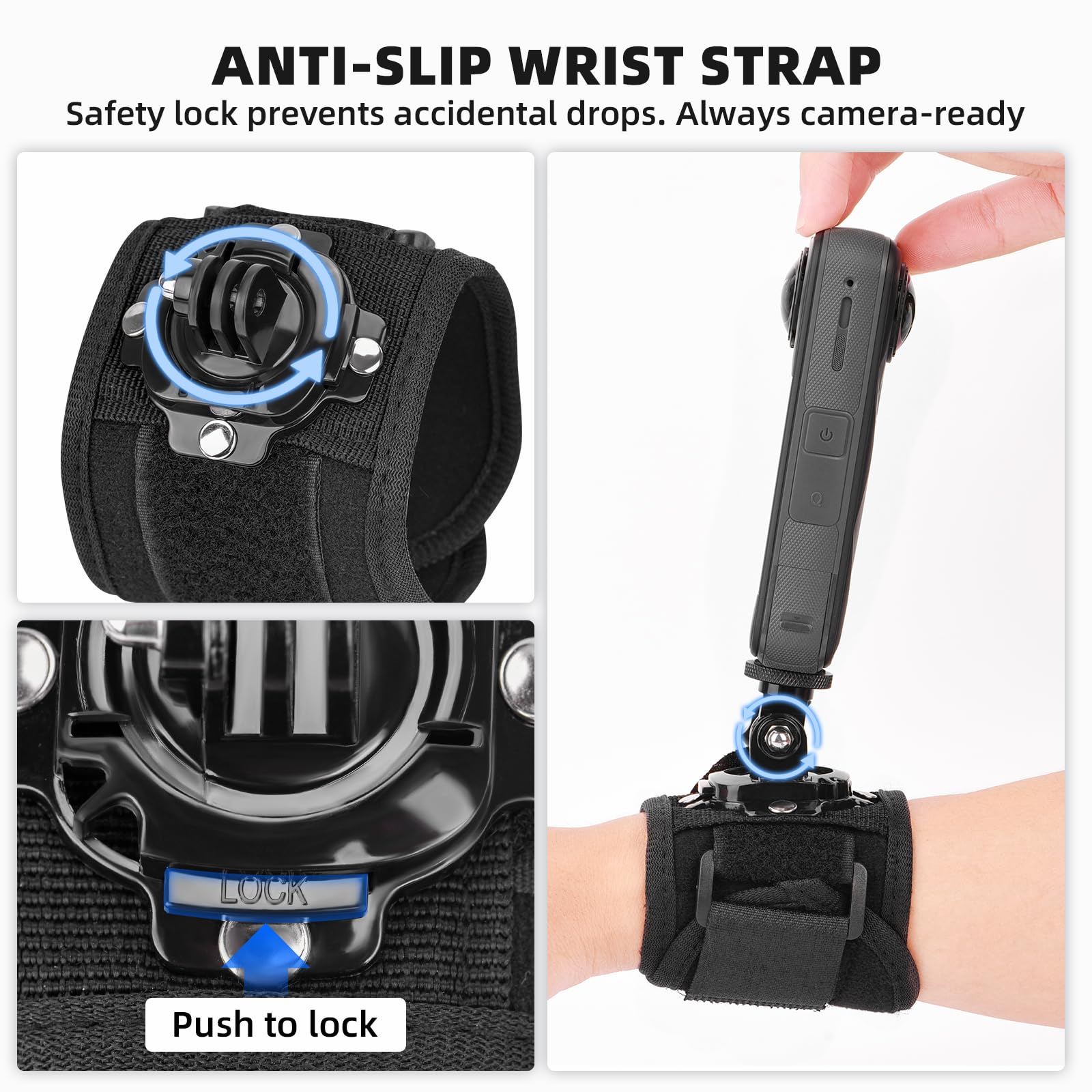 BRDRC Kit D'accessoires Pour Insta 360 X5 X4, Sangle De