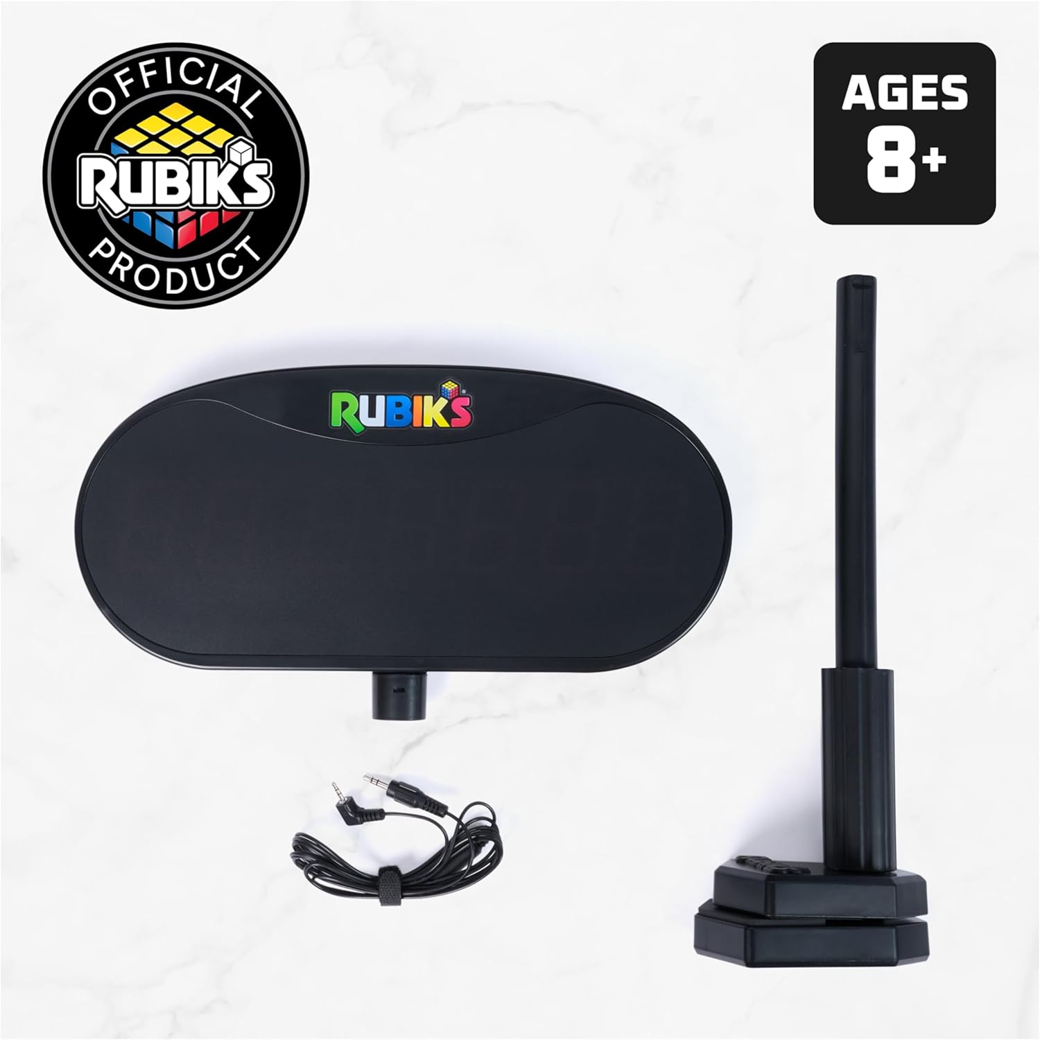 Rubik’s Cube, Timer Stand, Clear Display Device for WCA Speedcubers, Track Your Time to Solve Brain Teaser Puzzle for Adults, Problem-Solving Brain Teaser Fidget Toy for Kids, Ages 8 & Up