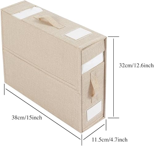 Miniatura 3 de Organizadores de ropa de cama y almacenamiento para ropa de cama, manta delgada, organizador de almacenamiento de sábanas plegable con ventana