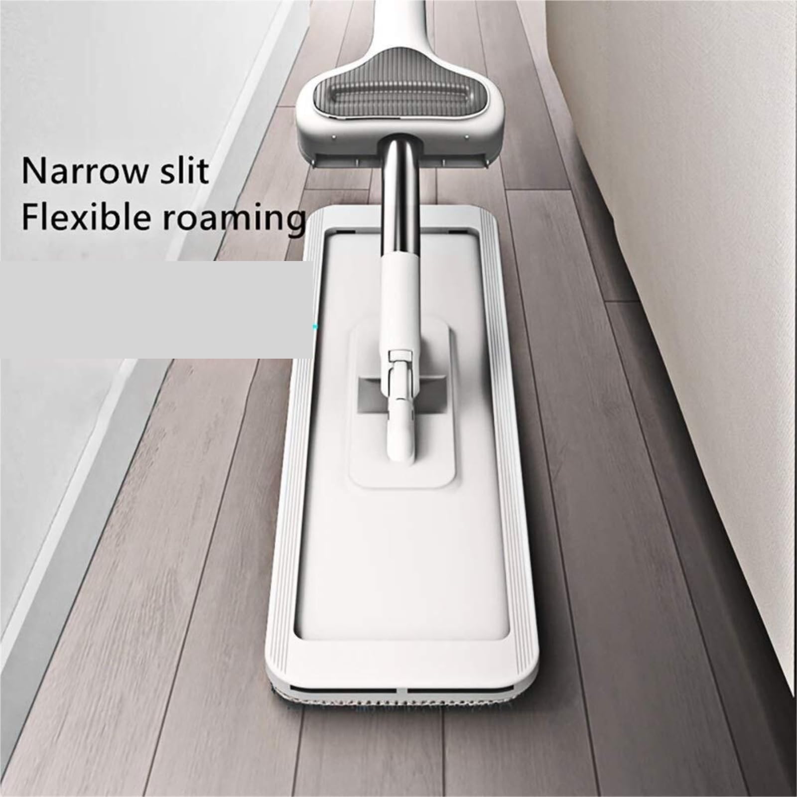 Fregona Mopa Fregona De Corte Plano Exprimible con Manos Libres para Lavar Pisos De Cocina Y Hogar, Limpieza con Cabezal De Fregona De 3 Piezas Mopas De Limpieza Suelos(38cm)
