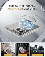 Vista 158 de Miracase Funda magnética para iPhone 14 de 6.1 pulgadas, protector de pantalla de vidrio templado integrado + protector de lente, compatible