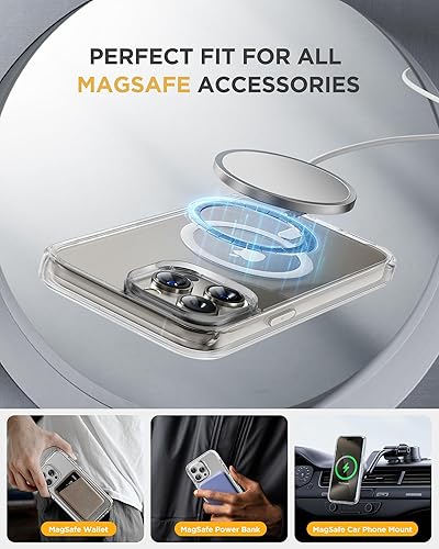 Miniatura 140 de Miracase Glass Series - Funda magnética para iPhone 15, compatible con MagSafe, de cuerpo completo, protector de pantalla de vidrio 9H integrado