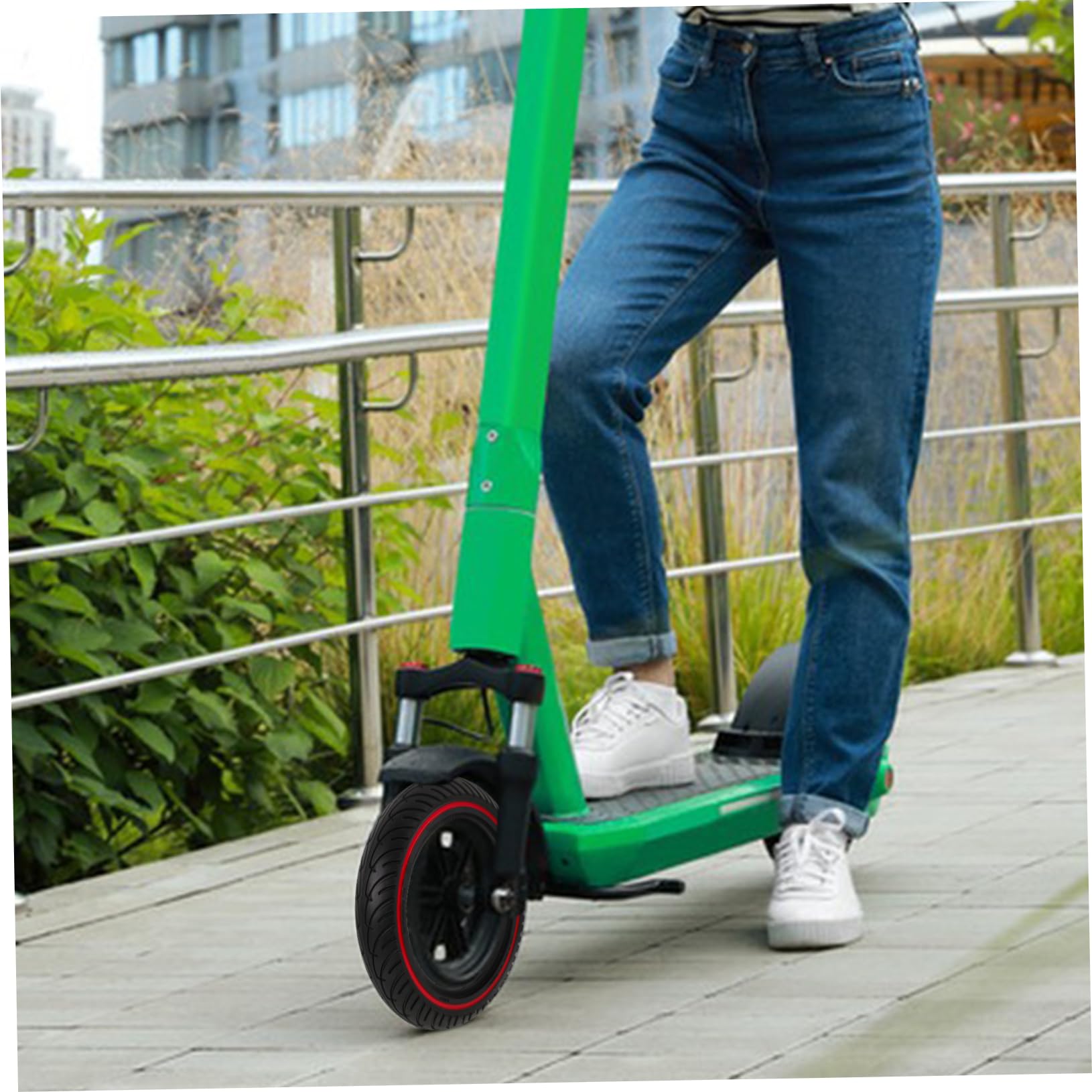 ibasenice Roue de Trottinette Électrique 8.5 Pneu en Polyuréthane Remplacement Facile Accessoire pour M365/Pro/1S Conduite Sûre Toutes Surfaces